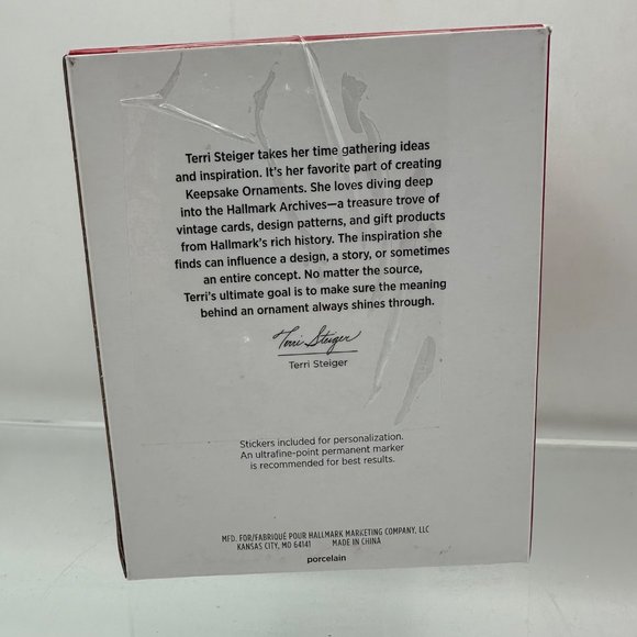 Hallmark Keepsake Ornament Happy Beginnings 2022 Porcelain Photo Frame Flower - Picture 6 of 8